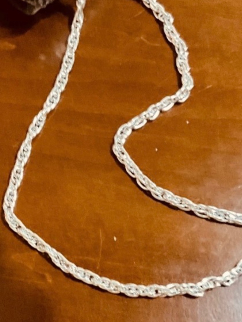 Jewelry Making Supplies- 11.5 ft of Silver Tarnish Resistant Twisted Rope Chain